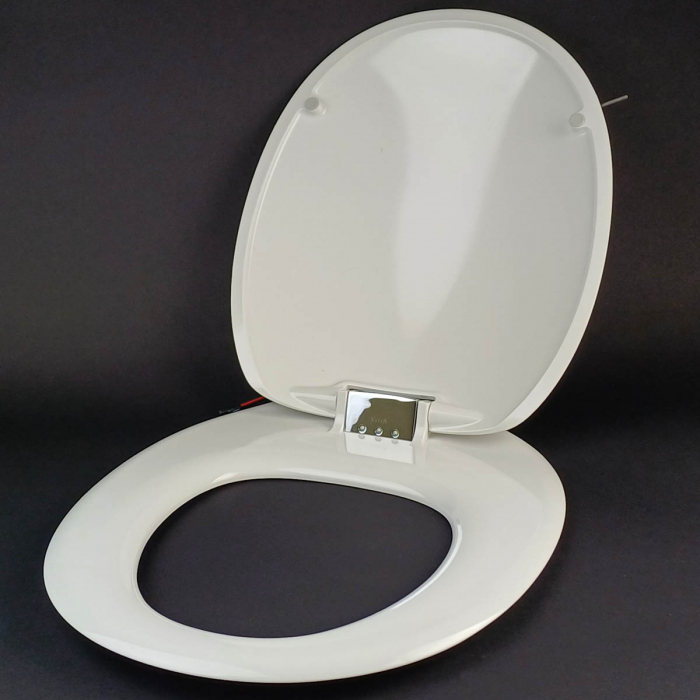 Capac WC, duroplast, inchidere lenta soft close, balamale detasabile, led - uri pe capac WC, alb | 166-003-009 [2]
