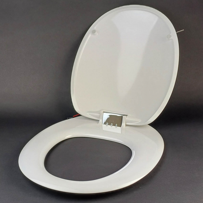 Capac WC, duroplast, inchidere lenta soft close, balamale detasabile, led - uri pe capac WC, alb | 166-003-009 [5]