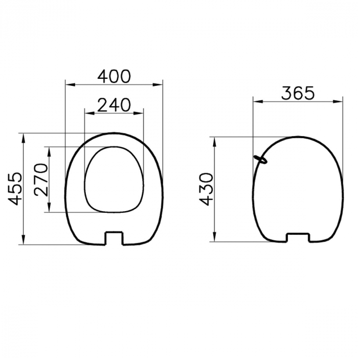 Capac WC, duroplast, inchidere lenta soft close, balamale detasabile, led - uri pe capac WC, negru | 166-070-009 [2]