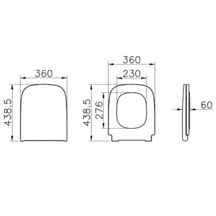 Capac WC fixare de sus, inchidere lenta soft close, functie de eliberare rapida | 147-003-909 [2]