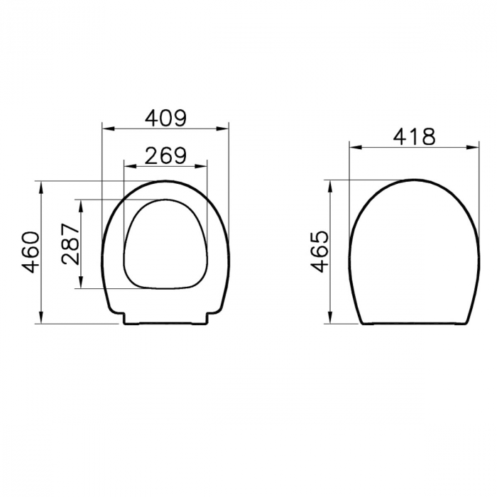 Capac WC inchidere lenta soft close alb | 106-003-009 [2]