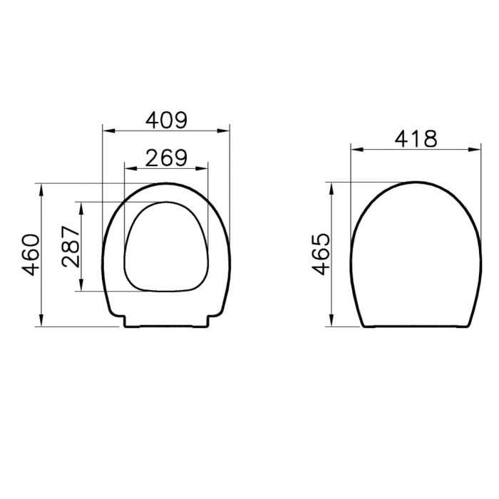Capac WC inchidere lenta soft close alb mat functie de eliberare rapida | 106-001R009 [2]
