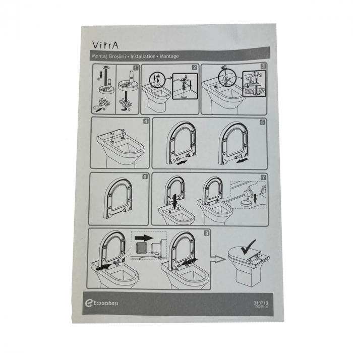 Capac WC Inchidere lenta soft close, detasabil cu balamale metalice, fixare de sus | 108-003-009 [5]