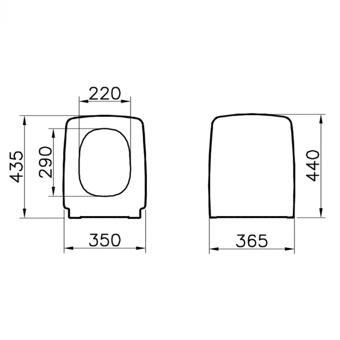 Capac WC, inchidere lenta soft close, functie de eliberare rapida | 90-003R009 [2]