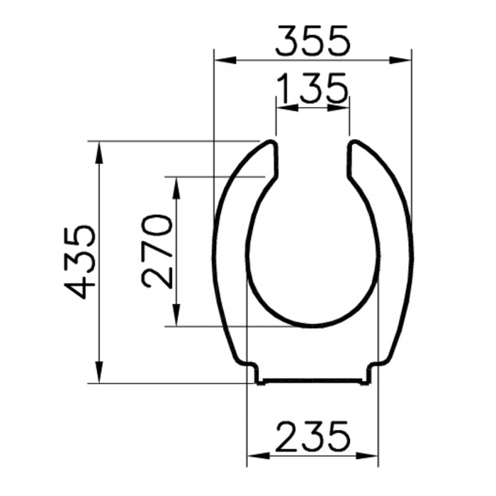 Capac WC pentru persoane cu nevoi speciale / handicap, duroplast, crossbar cu balamale metalice, fixare de sus | 128-003-006 [2]