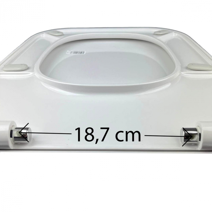 Capac WC slim detasabil cu balamale metalice, fixare de sus, inchidere lenta soft close | 191-003-009 [4]