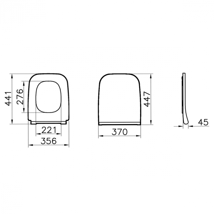 Capac WC slim detasabil cu balamale metalice, fixare de sus, inchidere lenta soft close, functie de eliberare rapida | 191-003R009 [2]