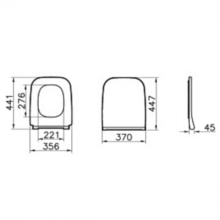 Capac WC slim detasabil cu balamale metalice, fixare de sus, inchidere lenta soft close, negru mat | 191-083-009 [2]