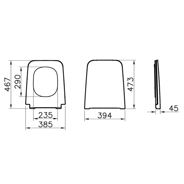 Capac WC slim, duroplast, inchidere lenta soft close, detasabil cu balamale metalice, fixare de sus, functie de eliberare rapida, alb | 119-003R009 [2]