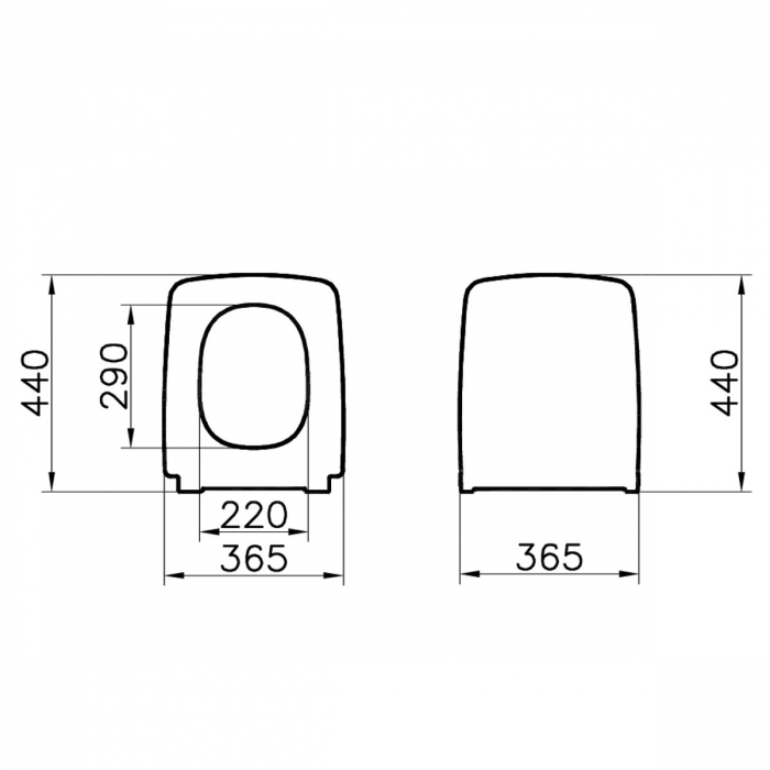 Capac WC slim, inchidere lenta soft close, alb mat | 122-001-009 [2]