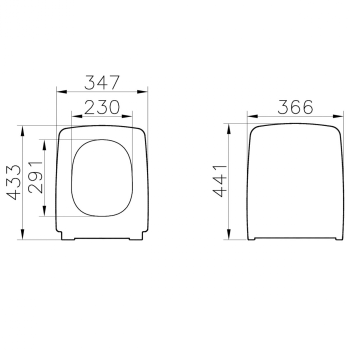 Capac WC slim, inchidere lenta soft close, alb mat | 132-001-009 [2]