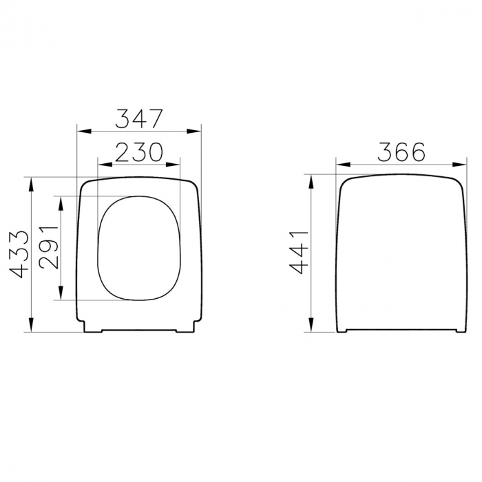 Capac WC slim, inchidere lenta soft close, functie de eliberare rapida, negru mat | 132-083R009 [2]