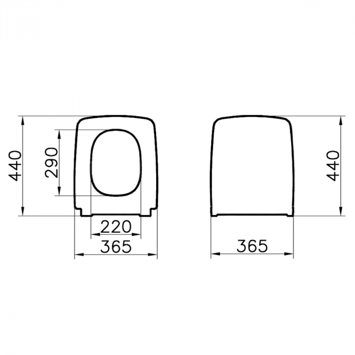 Capac WC slim, inchidere lenta soft close, negru mat | 122-083-009 [2]