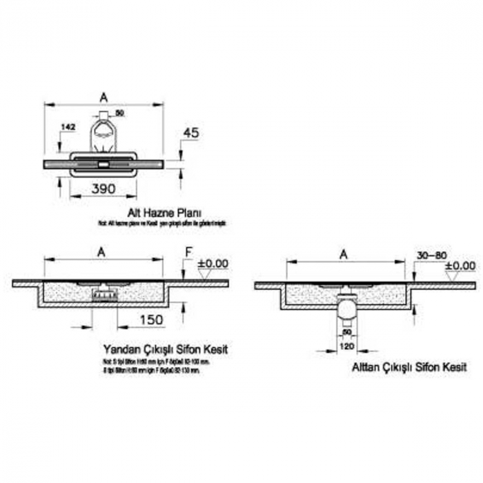 Canal / rigola de dus clear-cut 060 shine evacuare laterala h60 | 59980445000 [2]