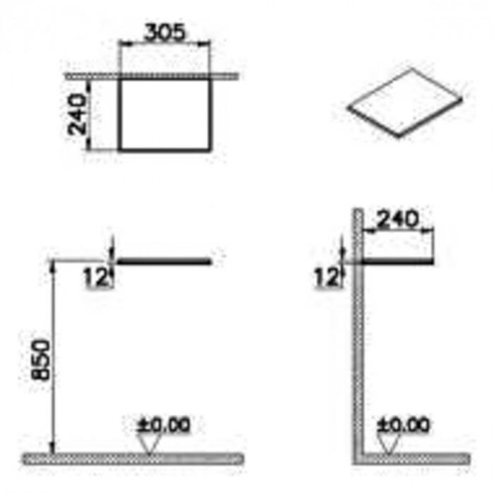 counter, fara hole, 30cm, neolith | 66979 [2]