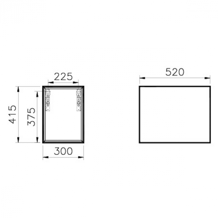 Frame open unit, 30cm, alb mat | 61266 [2]