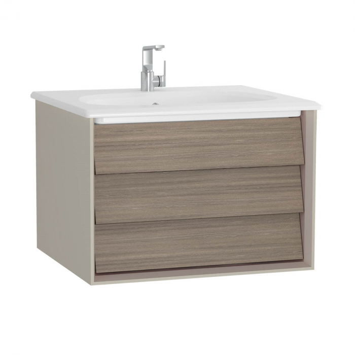 Frame Unitate de baza lavoar baie 60cm cu 1 drawer, cu vanity lavoar   chiuveta baie taupe mat   61218