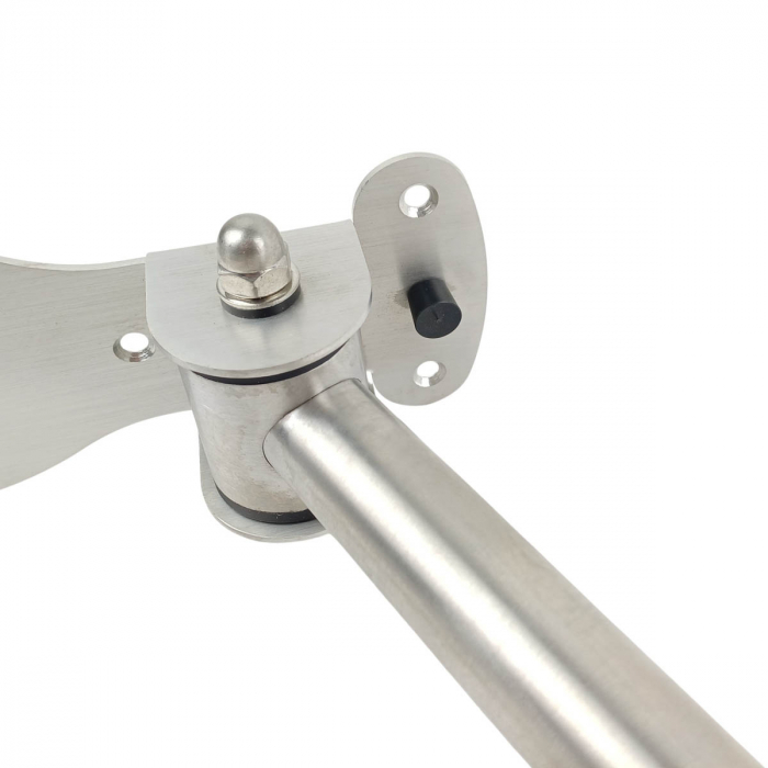 Bara de sprijin rabatabila 80 cm din inox cu finisaj cromat și suport pentru hartie igienica pentru persoane cu dizabilitati | A44468 [11]