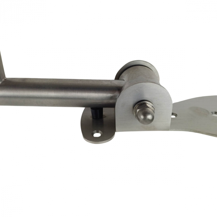 Bara de sprijin rabatabila 80 cm din inox cu finisaj cromat și suport pentru hartie igienica pentru persoane cu dizabilitati | A44468 [10]