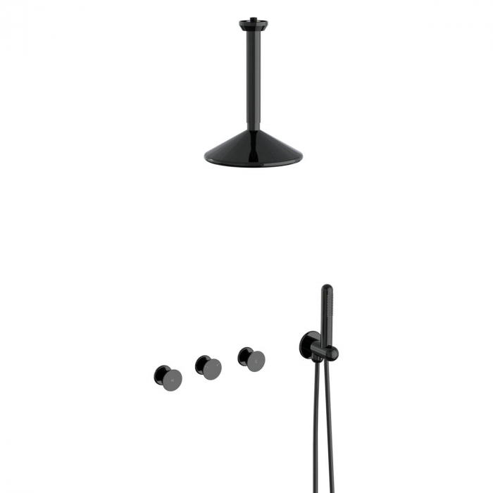 incastrata set de dus, negru lucios | A4277739 [1]