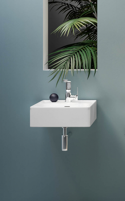 Lavoar / chiuveta baie 43cm, cu orificiul pentru baterie si preaplin, alb | 7240B403-0001 [3]