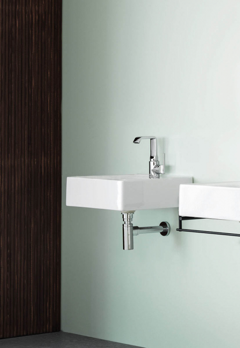 Lavoar / chiuveta baie 43cm, cu orificiul pentru baterie si preaplin, alb | 7240B403-0001 [4]