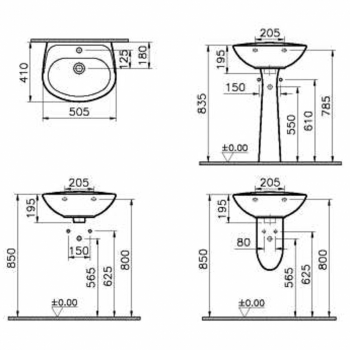 Lavoar / chiuveta baie 50cm | 5079L003-0001 [2]