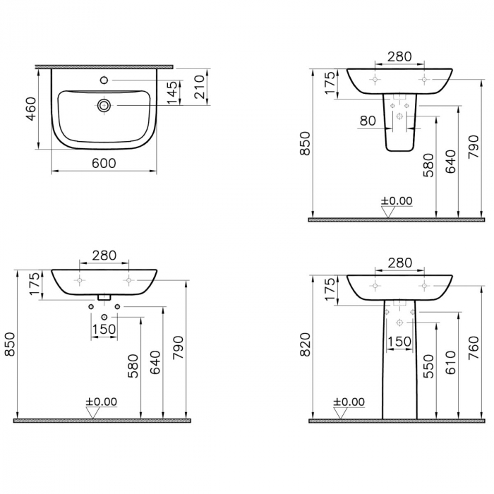 Lavoar / chiuveta baie 60cm | 5503L003-0001 [2]