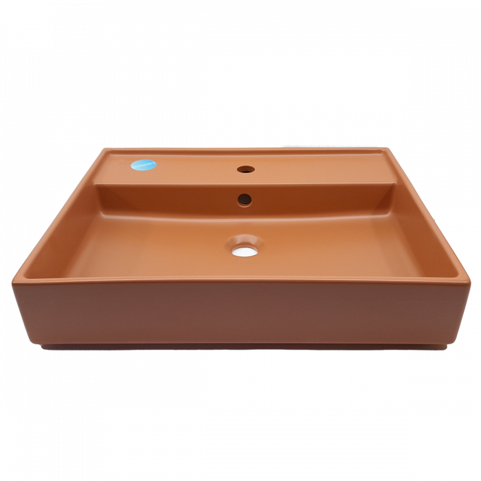 Lavoar / chiuveta baie 60cm x 46cm, cu orificiul pentru baterie si preaplin | 7414B077-0631 [8]