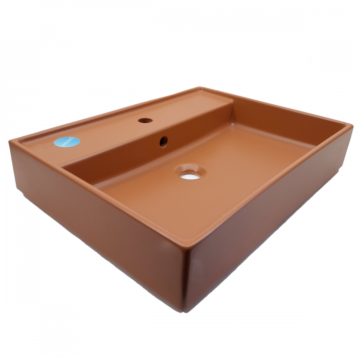 Lavoar / chiuveta baie 60cm x 46cm, cu orificiul pentru baterie si preaplin | 7414B077-0631 [7]