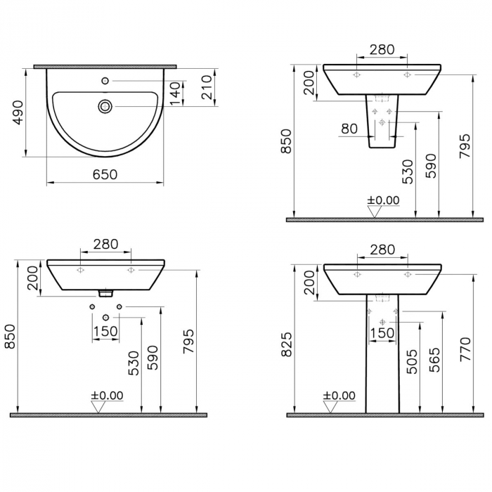 Lavoar / chiuveta baie 65cm | 7061B003-0001 [2]