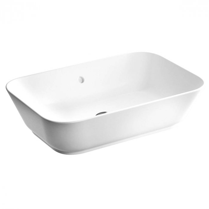 Lavoar / chiuveta baie patrata tip bol 60cm, fara orificiu baterie, cu orificiul preaplin | 7425B003-0012 [1]