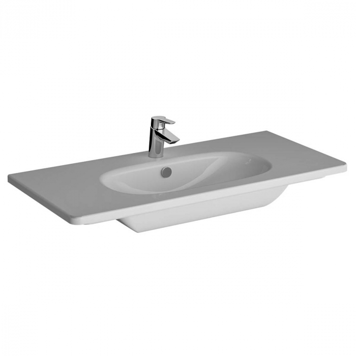 Lavoar / chiuveta baie tip vanity 100cm cu orificiul pentru baterie si preaplin | 7794B003-0001 [1]