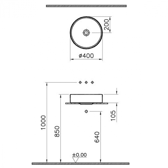 ‎Lavoar / chiuveta rotunda tip bol 40cm | M58000005000 [2]