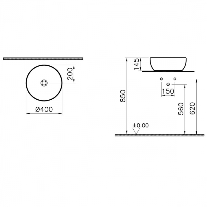 Lavoar / chiuveta rotunda tip bol | 5992B401-0016 [2]