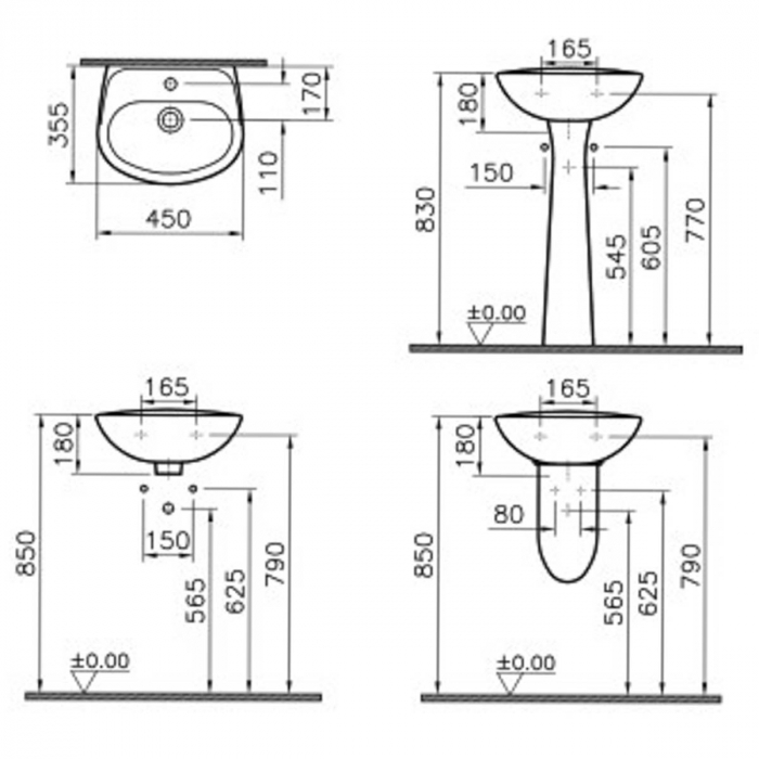 ‎Lavoar mic / chiuveta baie compacta 45cm | 5078L003-0001 [2]