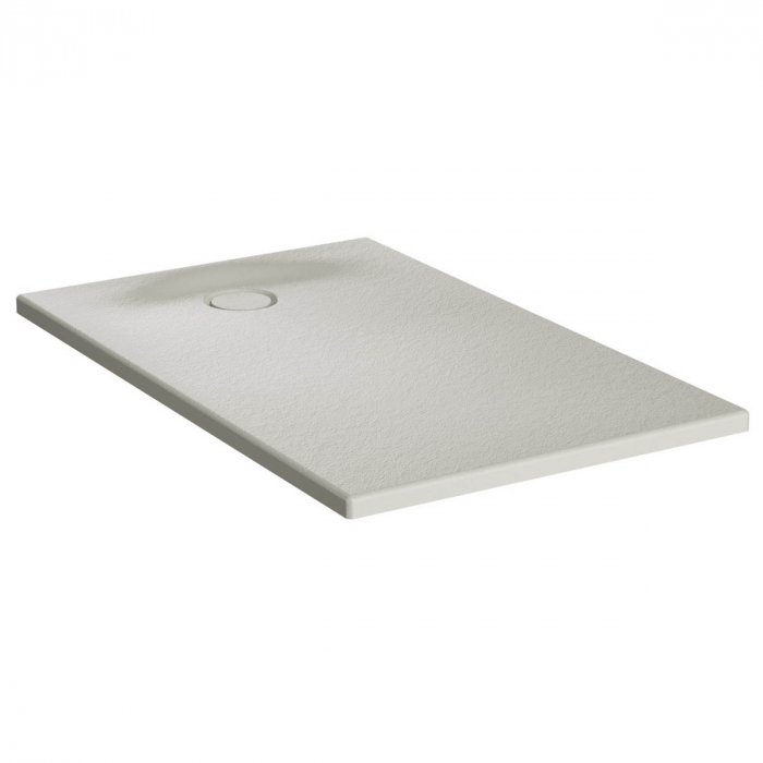 Cadita de dus slim 100x75 rectangulara texturata taupe 65150001869