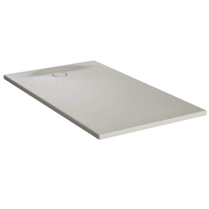 Cadita de dus slim 150x90 rectangulara texturata taupe   65300001869