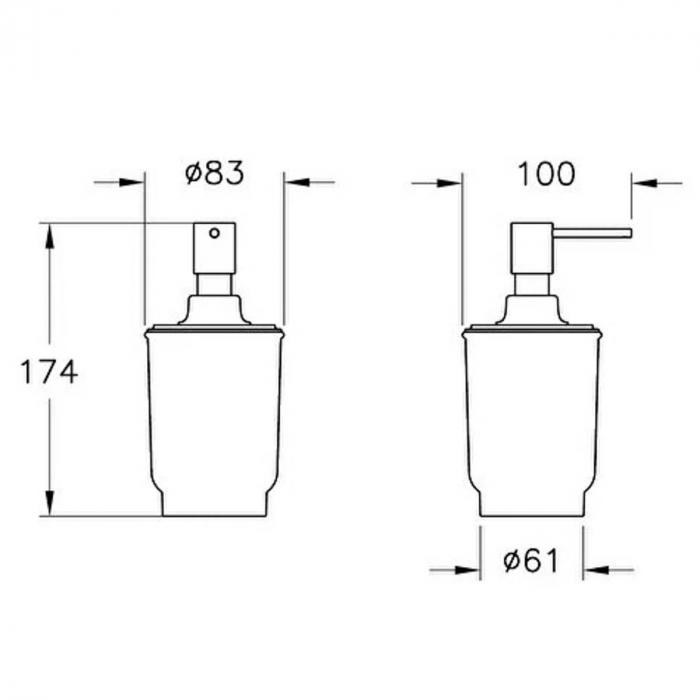 Dozator / dispenser sapun lichid, negru mat | A4451936 [2]