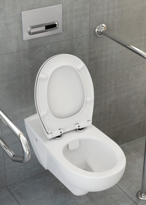 Clapetă de acționare Loop T, crom, acționare prin buton | 740-0780 [3]