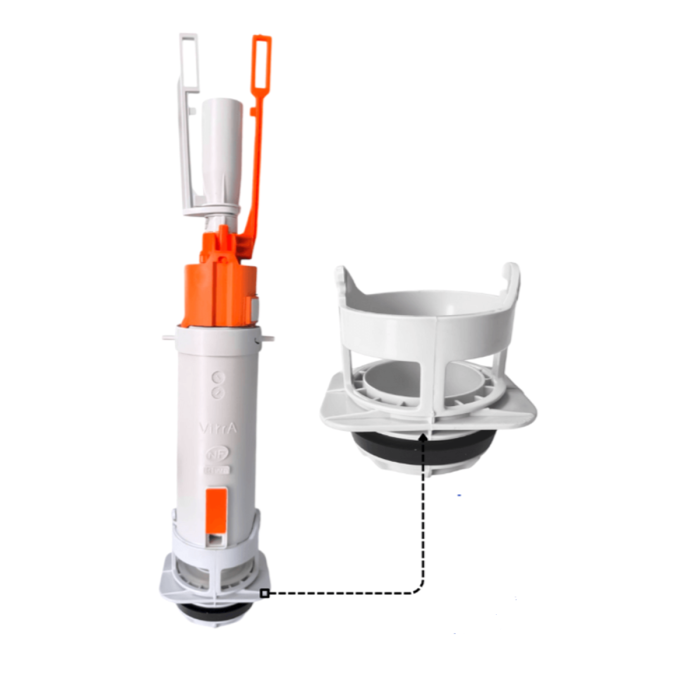 Mecanism de evacuare dubla 3/6 litri pentru rezervor incastrat VitrA, compatibil cu suport dreptunghiular | 436868YP [3]