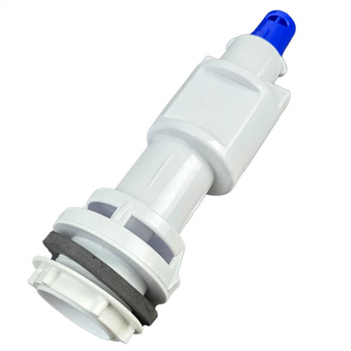 Mecanism / valva golire rezervor WC, alimentare pe jos cu racord plastic 1/2, cu buton, set complet | 3008-1/2 [8]