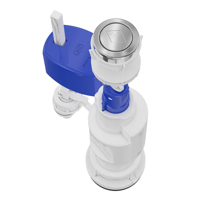 Mecanism / valva golire rezervor WC, alimentare pe jos cu racord plastic 1/2, cu buton, set complet | 3008-1/2 [3]