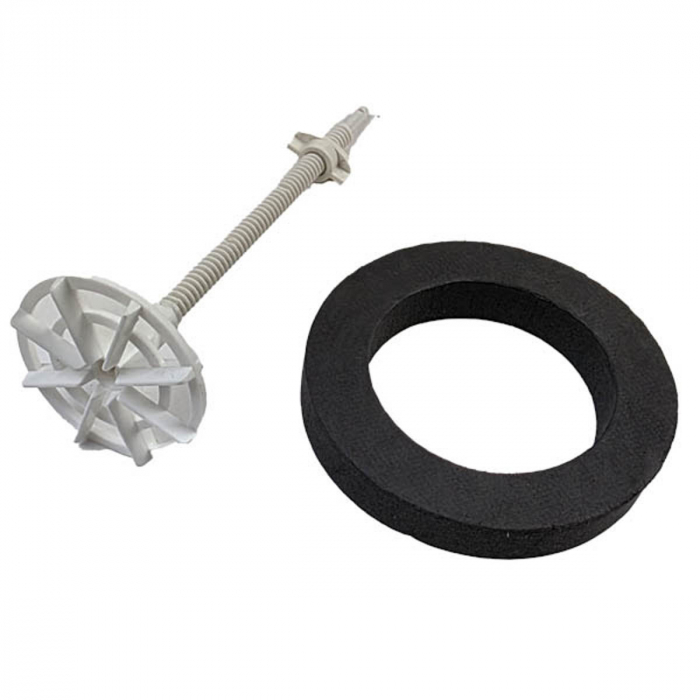 Mecanism / valva golire rezervor WC, alimentare pe jos cu racord plastic 1/2, cu buton, set complet | 3008-1/2 [9]
