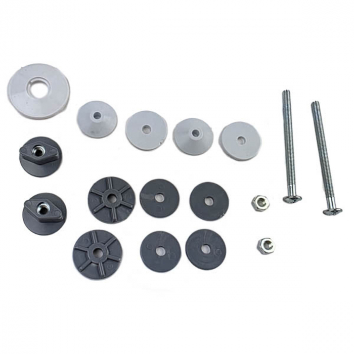 Mecanism / valva golire rezervor WC, alimentare pe jos cu racord plastic 1/2, cu buton, set complet | 3008-1/2 [11]