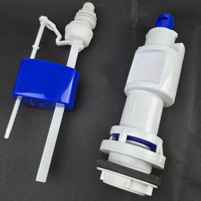 Mecanism / valva golire rezervor WC, alimentare pe jos cu racord plastic 1/2, cu buton, set complet | 3008-1/2 [4]