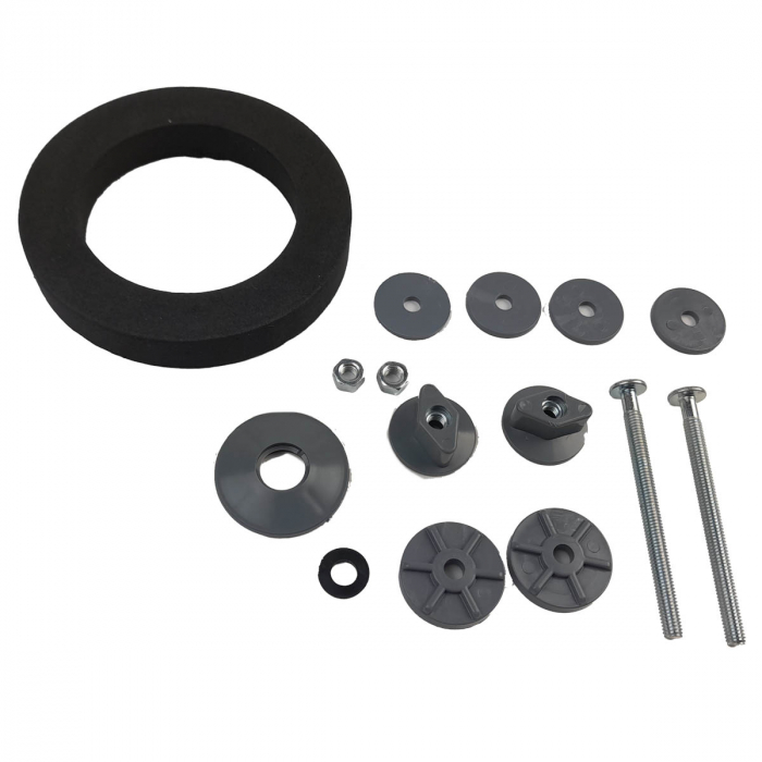 Mecanism / valva golire rezervor WC, alimentare pe lateral cu racord alama 3/8, cu buton, set complet | 3025-100 [10]