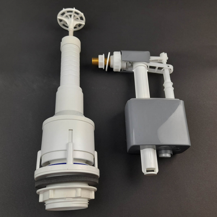 Mecanism / valva golire rezervor WC, alimentare pe lateral cu racord alama 3/8, cu buton, set complet | 3025-100 [7]