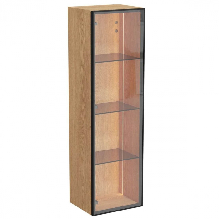Edge tall unit, 35cm, cu glass usa, scurt light oak, dreapta | 67250 [1]