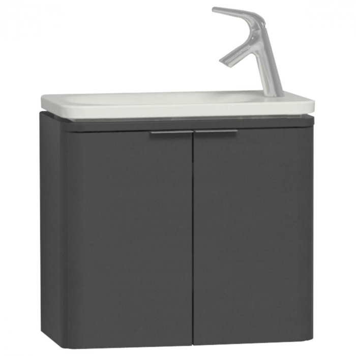 compact Unitate de baza lavoar baie 60cm cu usi, anthracite inalt gloss 56125